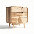 Commode en bois de chêne clair avec trois tiroirs dimensions 60 x 40 x 75cm