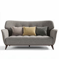 Canapé gris en tissu avec coussins décoratifs 190 x 85 x 85cm