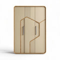 Armoire moderne en bois et MDF beige avec portes et dimensions 80 x 50 x 130cm