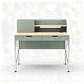 Bureau en bois couleur verte avec rangement et dimensions 120 x 60 x 100cm