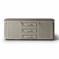 Meuble de rangement contemporain en bois gris clair 150 x 40 x 70cm