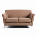Canapé deux places en tissu beige 150 x 80 x 75 cm pour salon